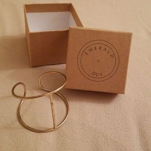 Emerald + Duv Gold Cuff Bracelet